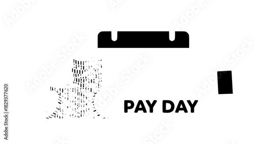 Payday concept illustration abstract design with text for financial planning and salary payment reminders