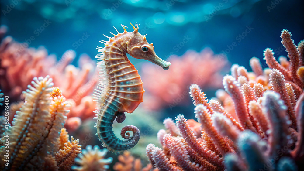 Obraz premium coral seahorse drift