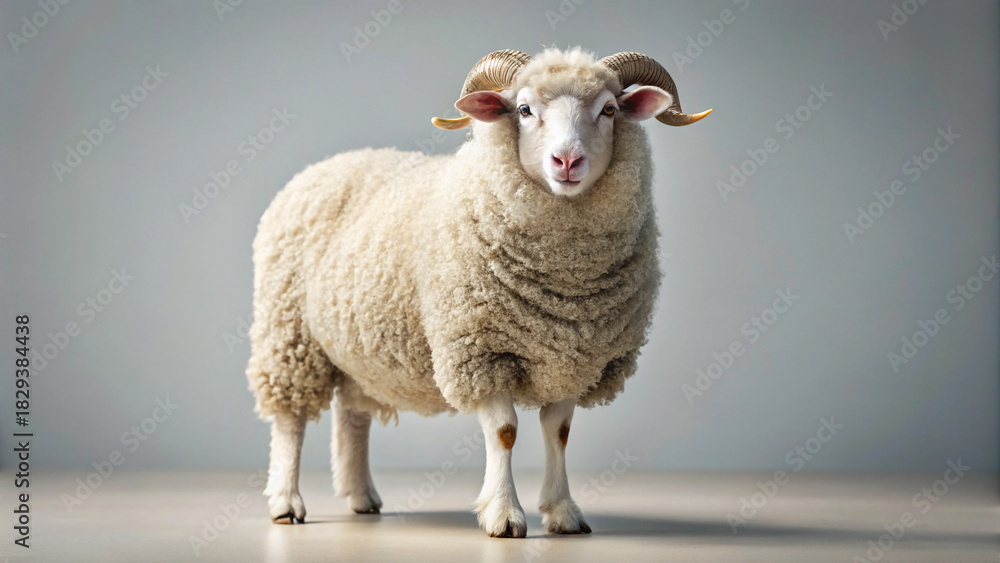 Fototapeta premium woolly ram stand