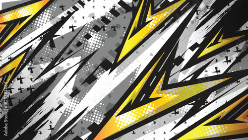 Energetic Yellow Grunge Abstract Background
