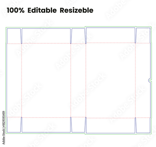 five panel wraps box packaging die lines dieline template custom dieline cardboard box dieline pizza box dieline printable product packaging layout,
