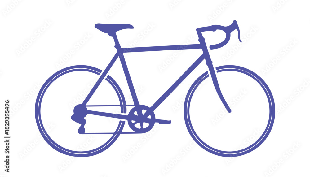 Fototapeta premium Bicycle outline icon in a thin style. Modern vector graphic