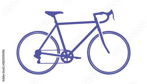 Bicycle outline icon in a thin style. Modern vector graphic