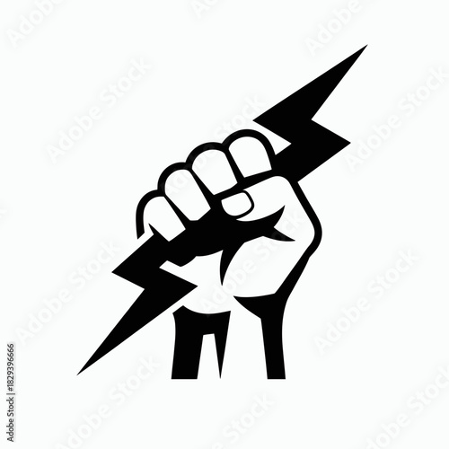 power, fist, lightning, strength, energy, force, impact, bold, revolution, action, symbol, empowerment, courage, dynamic, charge, voltage, electric, spark, authority, resilience, victory, resistance, 