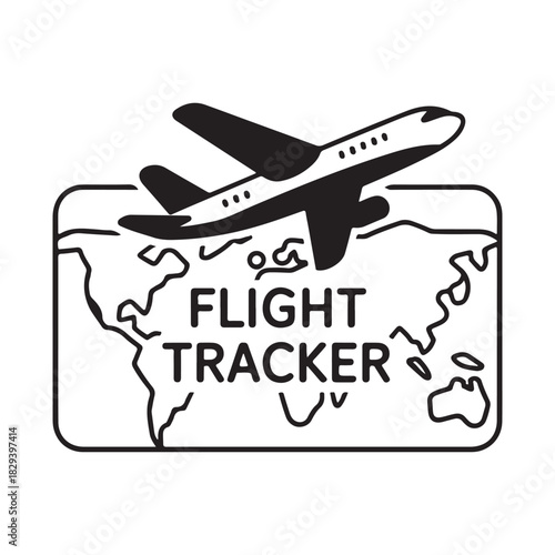 Flight Tracker Tablet App Interface Outline