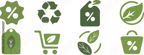 Foto Eco‑Minimal Sale Banner Icons Pack