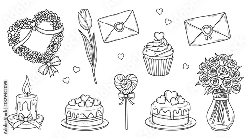 Love and romance outline collection