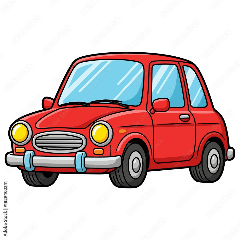 Fototapeta premium red retro car