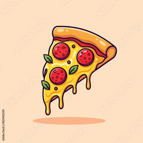 illustration of pizza