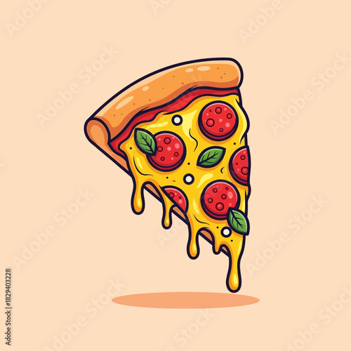 illustration of pizza