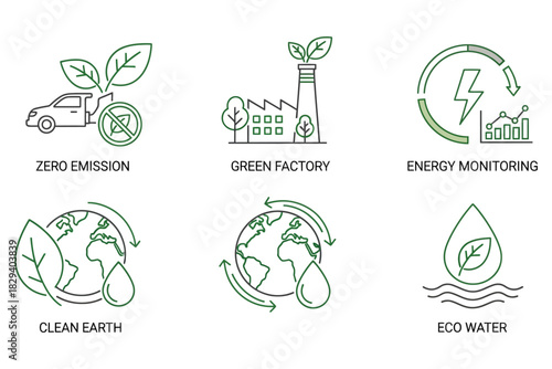 Renewable Energy & Sustainability Icon Set v2