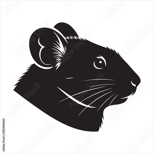 Illustration of a Non Contact Forehead Thermometer with Simple Black Outline