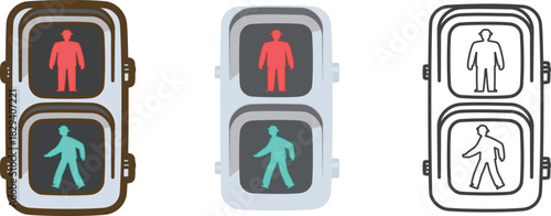 LED式歩行者用信号機（全点灯）