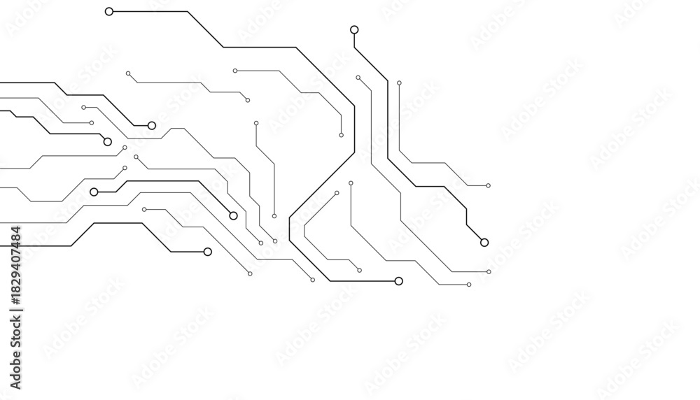 Obraz premium Circuit board texture with communication technology concept.