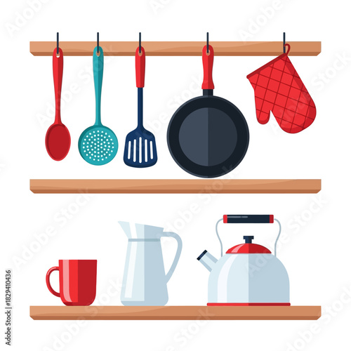 set of kitchen utensils