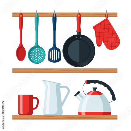 set of kitchen utensils