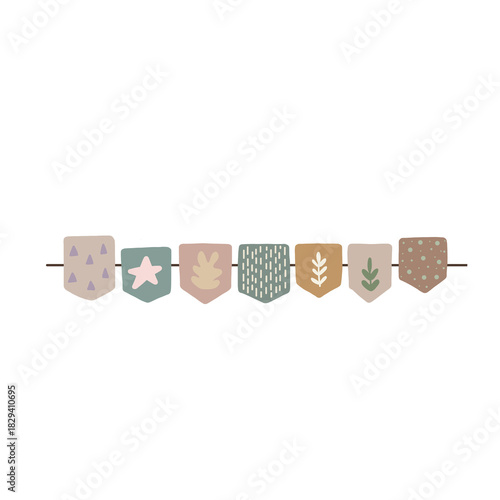 Minimal Pastel Christmas Elements | Hand-Drawn Cute Holiday Clipart Set
