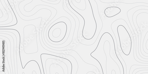 Abstract Elevation Landscape With Layered Contour Waves – Continuous Topographic Mapping Line Art Background Texture