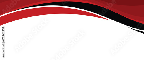 Vector red line background curve element with white space for text and message design, overlapping layers, vector eps10