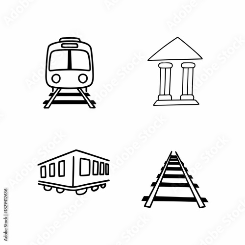 Train Station and Track Elements
