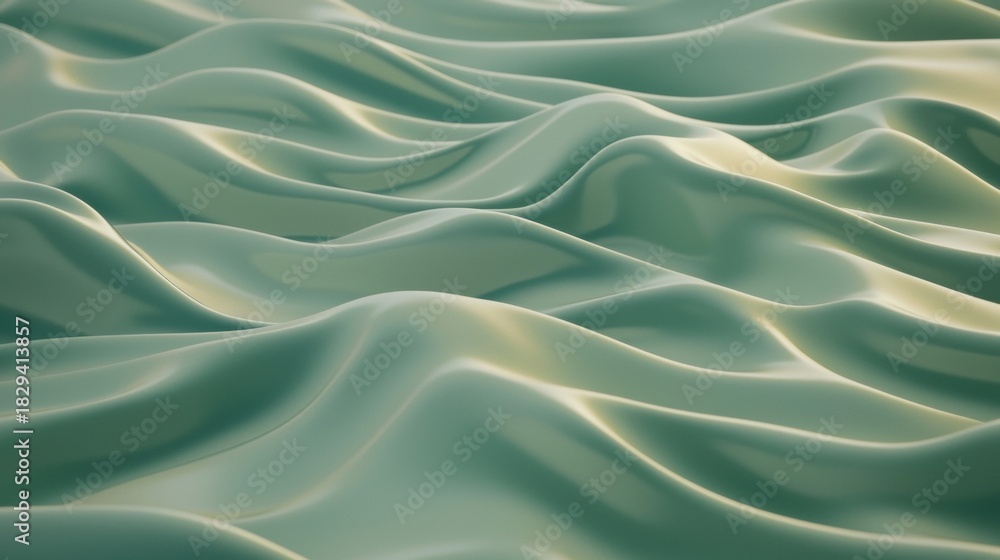 Obraz premium A textured surface with a repeating wave pattern in a light green color.