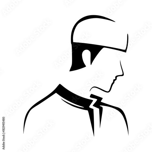 Minimalist illustration of a muslim man in traditional clothing, vector design silhouette for Ramadan and Eid Mubarak art vector