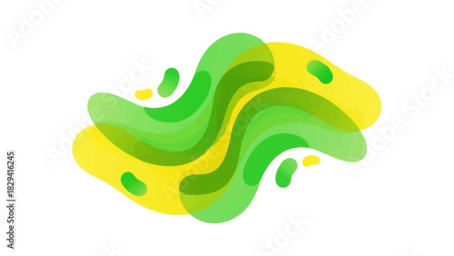 Abstract organic overlapping liquid shapes logo design
