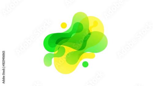 Abstract organic overlapping liquid shapes logo design