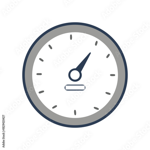 Minimalist Speedometer Icon Vector – Performance and Efficiency Concept