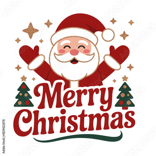 christmas card with santa claus