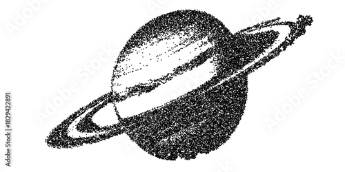 Stunning artistic rendition of Saturn with its magnificent rings, a cosmic wonder, originally a scalable vector graphic, perfect for educational content