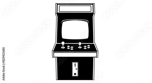 Arcade Machine Icon – Retro Gaming, Joystick & Classic Game Cabinet