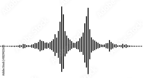 Sound Wave Icon – Audio Waveform, Voice Recording & Frequency Graphic