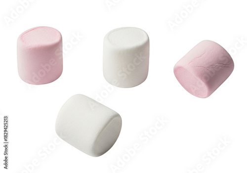Marshmallow Isolated Group Soft Sweet Confectionery Treat Transparent Backdrop