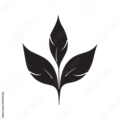 Monochrome Natural Medicine Emblem with Defined Structure
