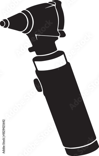  Illustration Otoscope medical tool for examination silhouette vector