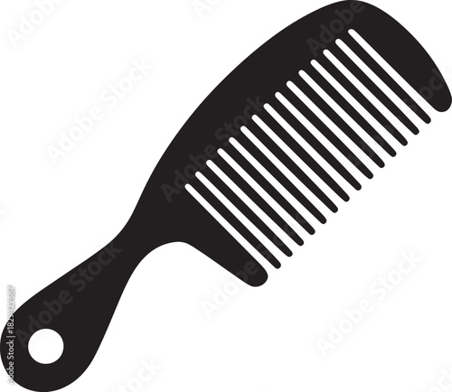 Hair Care Essential Comb Icon for Styling and Grooming, Beauty Tool for Personal Hygiene