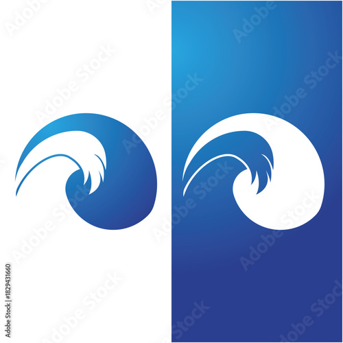 ocean logo vector icon illustration. logo for nature, community, travel companies, resorts and environment