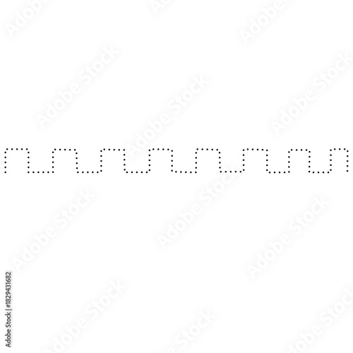 Dynamic dotted zigzag line creates bold rhythm for posters, ads, or digital interfaces needing visual punch