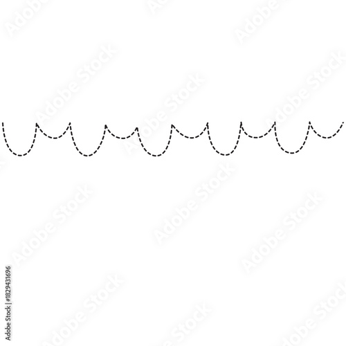 Elegant dotted curly wave enhances luxury branding, wedding invites, or UI with soft artistic decorative motion