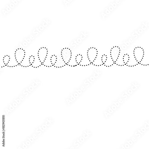 Playful dotted loop chain adds cheerful repetition to kids’ content, scrapbooks, or creative web banners