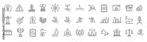 Business Presentation Icon set.