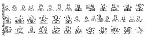 business people icon pack