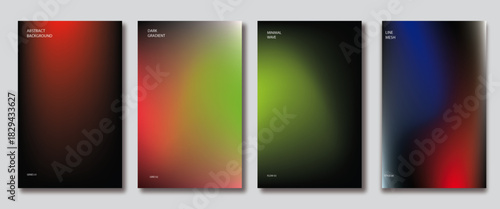 Modern Christmas posters with 3d geometric shapes, pattern, ornament and bold typography. Abstract festive background for holiday corporate greeting card, party invittablet pc with colorful background