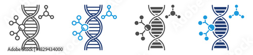 genetics icon sheet multiple style