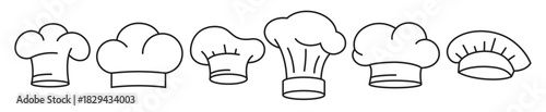 chef hat icons set