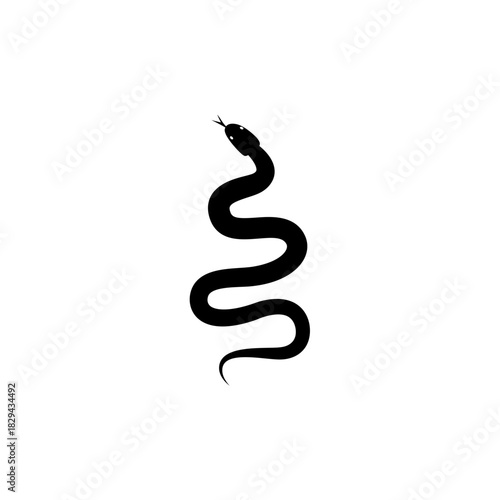 Snake silhouette vector icon