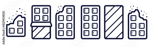 chocolate icons vector