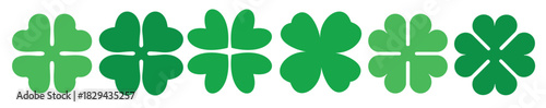 collection of green clover and shamrock icon designs