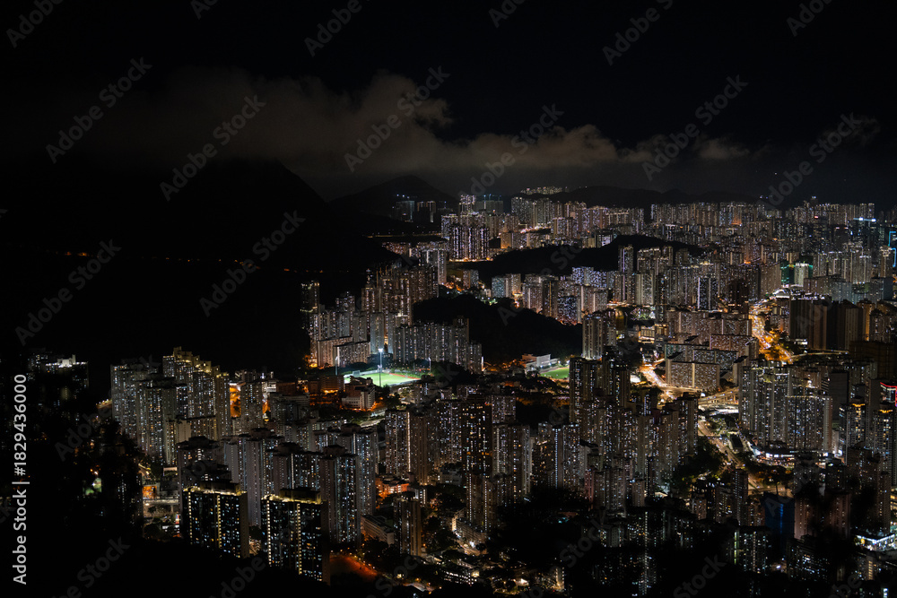 Obraz premium Hong Kong - Victoria Peak Night View.
